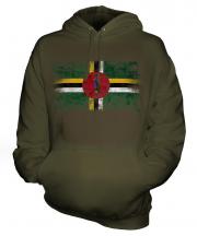 Dominica Distressed Flag Unisex Adult Hoodie