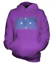 Micronesia Distressed Flag Unisex Adult Hoodie