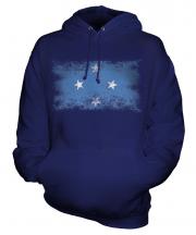 Micronesia Distressed Flag Unisex Adult Hoodie