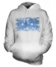 Micronesia Distressed Flag Unisex Adult Hoodie