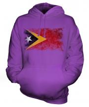 East Timor Distressed Flag Unisex Adult Hoodie