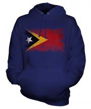East Timor Distressed Flag Unisex Adult Hoodie