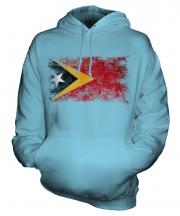 East Timor Distressed Flag Unisex Adult Hoodie
