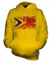 East Timor Distressed Flag Unisex Adult Hoodie