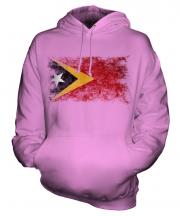 East Timor Distressed Flag Unisex Adult Hoodie