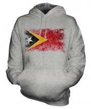 East Timor Distressed Flag Unisex Adult Hoodie