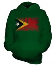 East Timor Distressed Flag Unisex Adult Hoodie