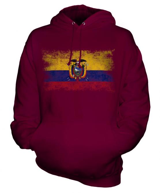 Ecuador Distressed Flag Unisex Adult Hoodie