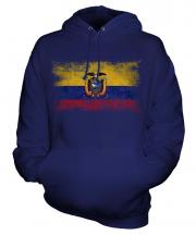 Ecuador Distressed Flag Unisex Adult Hoodie