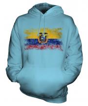 Ecuador Distressed Flag Unisex Adult Hoodie