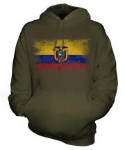 Ecuador Distressed Flag Unisex Adult Hoodie