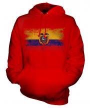 Ecuador Distressed Flag Unisex Adult Hoodie