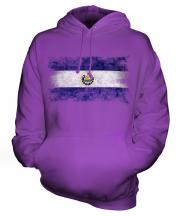 El Salvador Distressed Flag Unisex Adult Hoodie