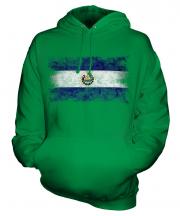 El Salvador Distressed Flag Unisex Adult Hoodie