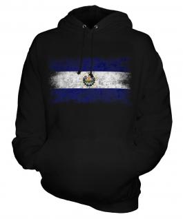 El Salvador Distressed Flag Unisex Adult Hoodie