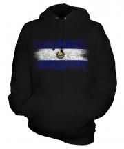 El Salvador Distressed Flag Unisex Adult Hoodie