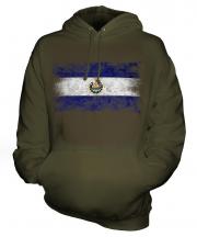 El Salvador Distressed Flag Unisex Adult Hoodie
