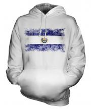 El Salvador Distressed Flag Unisex Adult Hoodie