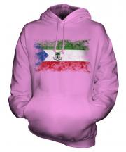 Equatorial Guinea Distressed Flag Unisex Adult Hoodie