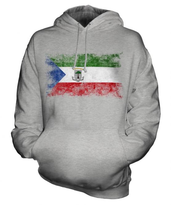 Equatorial Guinea Distressed Flag Unisex Adult Hoodie