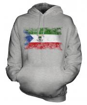 Equatorial Guinea Distressed Flag Unisex Adult Hoodie