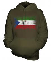 Equatorial Guinea Distressed Flag Unisex Adult Hoodie