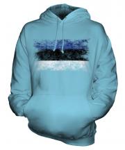 Estonia Distressed Flag Unisex Adult Hoodie