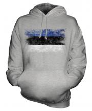 Estonia Distressed Flag Unisex Adult Hoodie
