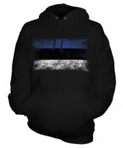 Estonia Distressed Flag Unisex Adult Hoodie