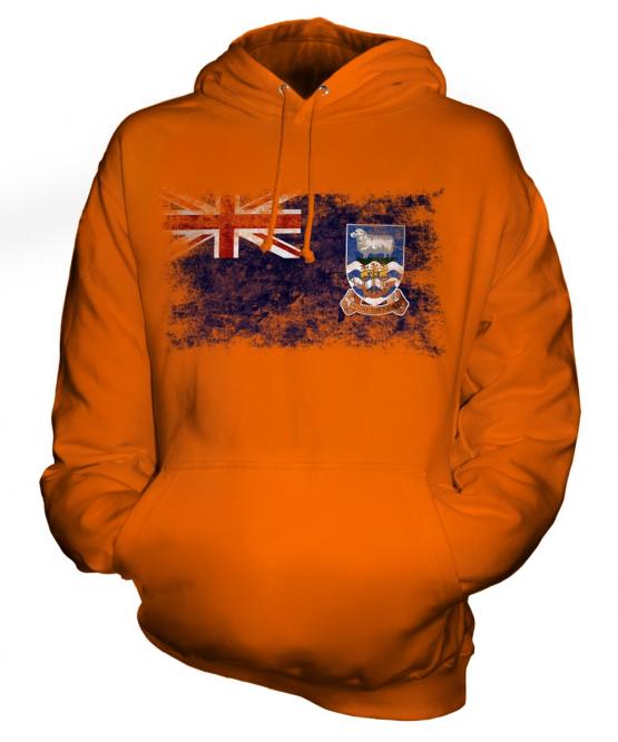 Falkland Islands Distressed Flag Unisex Adult Hoodie