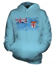 Fiji Distressed Flag Unisex Adult Hoodie