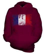 France Distressed Flag Unisex Adult Hoodie