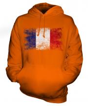 France Distressed Flag Unisex Adult Hoodie