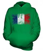 France Distressed Flag Unisex Adult Hoodie