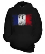 France Distressed Flag Unisex Adult Hoodie