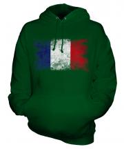 France Distressed Flag Unisex Adult Hoodie