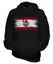 French Polynesia Distressed Flag Unisex Adult Hoodie
