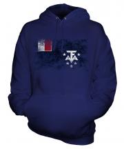 French Southern And Antarctic Lands Distressed Flag Unisex Adult Hoodie