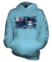 French Southern And Antarctic Lands Distressed Flag Unisex Adult Hoodie