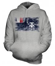 French Southern And Antarctic Lands Distressed Flag Unisex Adult Hoodie
