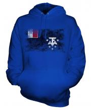 French Southern And Antarctic Lands Distressed Flag Unisex Adult Hoodie