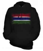 Gambia Distressed Flag Unisex Adult Hoodie