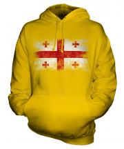 Georgia Distressed Flag Unisex Adult Hoodie