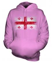 Georgia Distressed Flag Unisex Adult Hoodie
