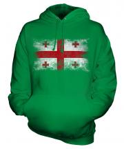 Georgia Distressed Flag Unisex Adult Hoodie