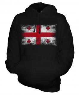 Georgia Distressed Flag Unisex Adult Hoodie
