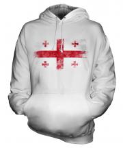 Georgia Distressed Flag Unisex Adult Hoodie