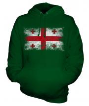 Georgia Distressed Flag Unisex Adult Hoodie