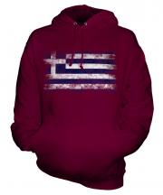 Greece Distressed Flag Unisex Adult Hoodie