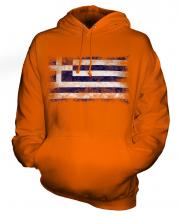 Greece Distressed Flag Unisex Adult Hoodie